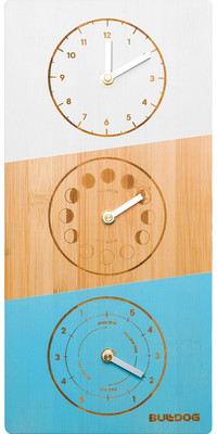2024 Bulldog Triple Dial Bamboo Time Moon Tide Clock BDTC3